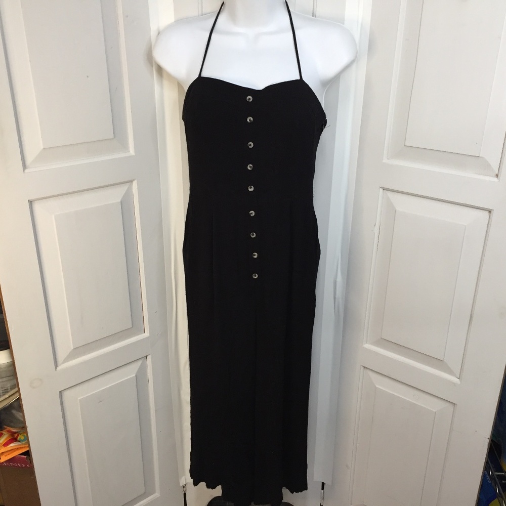 Silence + Noise Black Gauzy Halter Jumpsuit/ Romper